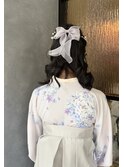 慶應義塾大学卒業式袴着付けヘアアレンジ☆日吉