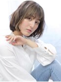 ひし形シルエット　マッシュウルフ　ボブ　オン眉