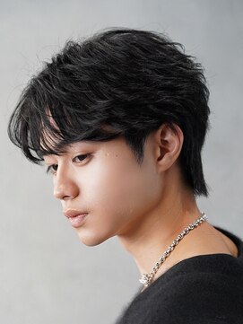 アンサー 渋谷(ANSWER) フェザーパーマセンターパートニュアンスパーマシャドウパーマ