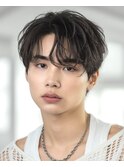 韓国センターパートコンマバングフェザーパーマニュアンスパーマ