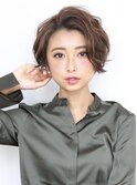 ショートボブ/20代/30代/40代/ワンカール/くびれヘア/小顔
