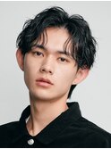 銀座センタパートシャドウパーマツーブロックメンズパーマ