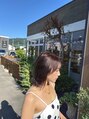 アース 天童店(HAIR&MAKE EARTH) ブリーチ1回で出来る艶ブラウン!業界最新の薬剤で透明感抜群!