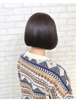 スーリール 福岡別府店(Sourire) 丸みボブ ミニボブ 暗髪カラー
