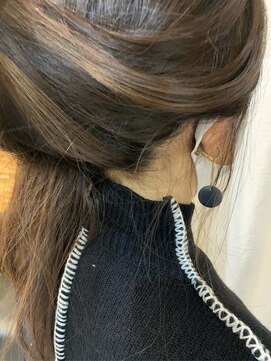 スイート ヘアデザイン(Suite HAIR DESIGN) 20代30代★ダーク艶カラー×シルバーベージュハイライト