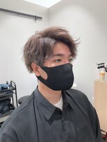 ストーリー(story) グレージュ×波巻きアップバング