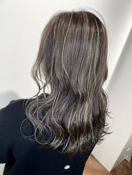 フロート 小阪店(float) ハイライトカラー_マロンベージュ Aラインボブ かきあげ