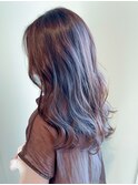 ピンクベージュ_アースカラーくびれヘアツートンカラー_ba363141