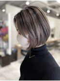 どこからみても綺麗なシルエット前下がりボブ×バレイヤージュ