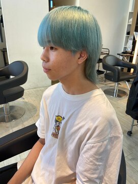 インク サカエ(inq sakae) メンズ/マッシュウルフ/ホワイトブルー