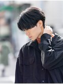横顔イケメン　センターパート　カルマ　韓国ヘア