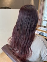 アマレット(Amaretto) 【チェリーレッド×ゆる巻きロング】