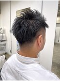 メンズベリーショートフェードヘアスタイル<中野/メンズ/理容室>