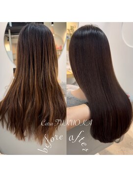 カラ フクオカ(Cara FUKUOKA) チョコレートブラウン《★髪質改善うる艶水素カラー＋カット★》