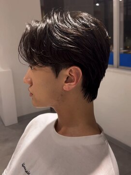 オーシャン トーキョー コウベ(OCEAN TOKYO KOBE) ニュアンスパーマダウンパーマ黒髪韓国マッシュツーブロック