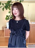 20代30代40代　アプリコットオレンジ/レイヤー/夏のヘアアレンジ