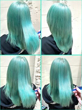 6Dエクステ 板橋店 ターコイズグリーンカラー