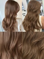 アマトウキョウスマートサロン(AMA TOKYO×Smart Salon)&nbsp;ヘーゼルベージュ　ブリーチなし　レイヤーカット　海外風