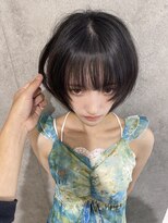 エアー 青山(AIR) 前髪あり耳掛け丸みボブコンパクトショート20代30代40代50代