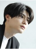 センターパートニュアンスパーマ波巻きスパイラルパーマフェザー