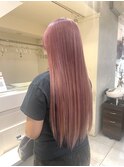 ペールピンク ダブルカラー ケアブリーチ