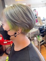 ルスト 成増店(Lust)&nbsp;#ブリーチ#ライムグリーンカラー#インナー#ショート