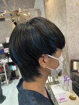 ヘアー ブランコ(hair Blanco)&nbsp;ハイライトネイビーブルー