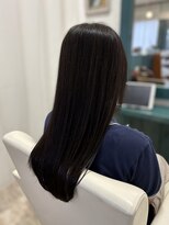 ウミネコ美容室(Umineko美容室) 暗髪でも艶めくバイオレットブラウン