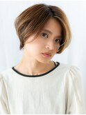 抜け感オンブレメンズライク小顔ショートf古河20代30代40代