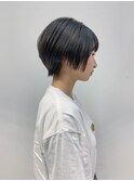 short(なんちゃって黒髪、グレー、ショートボブ、くびれボブ)