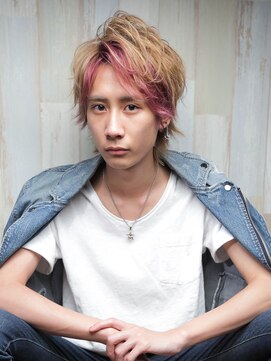 アクティフ(actif) フロントインナーパープル×ワイルドアップバングマッシュ