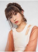 ボブ ヘアセット 編み込み