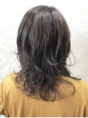 【GRAN HAIR 神居店】ミディアムレイヤー×プラチナアッシュ