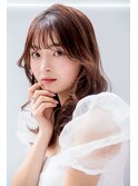 アッシュブラウン×大人ウェーブ