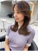 小顔になれる顔まわりカット 韓国ヘア 韓国くびれ巻きレイヤー