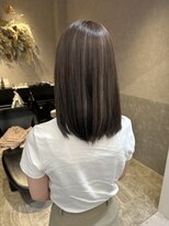 ロンド レア 天神大名店(Lond Le’a)&nbsp;ダブルカラーグレージュハイライトケアブリーチハイトーン韓国