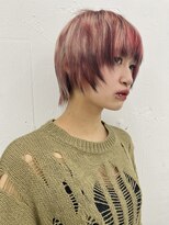 クク(QUQU)&nbsp;ショートレイヤーウルフ/ボルドーデザインカラー