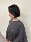 くしゃっとボブ/ミニボブ/暗髪ボブ