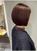 40代50代ラベンダーブラウン髪質改善酸性ストレート根元パーマ