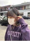 フェイスフレーミングミルクティーベージュケアブリーチウルフ