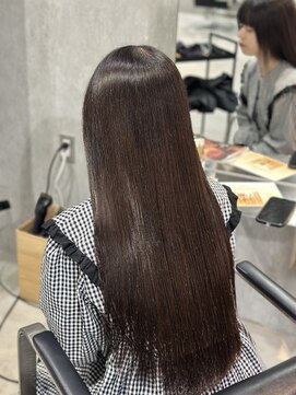 ラック(LUCK) ブラウン/船橋/くすみベージュ/細めハイライト