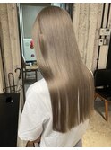 【ROJITHA原宿表参道】艶髪ストレート×ミルクティーベージュ