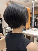 ショートボブ丸みボブひし形ナチュラルマッシュ