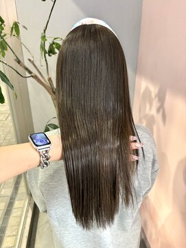 20代30代◎ブリーチ無しグレージュ小顔レイヤー韓国風