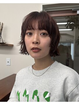 ガーランドギンザ(Garland Ginza) バーガンディー 顔まわりレイヤー ボブ