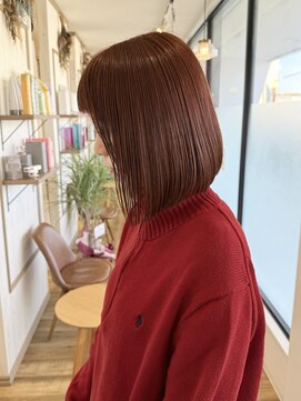 エース 糸島店(ase.) 結べる切りっぱなしボブ