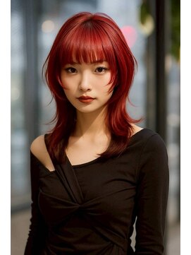 グリット ヘアープラス(grit.HAIR|+) 【grit.】レッド × レイヤー