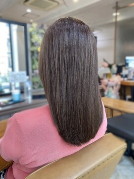 キュート Cute 髪質改善　高濃度水素カラー　オーガニックベージュブラウン