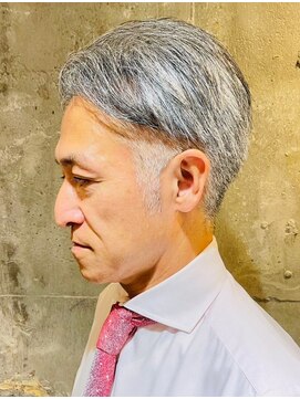 アルフレッド 瑞穂店(alfRed) メンズカット ツーブロック 白髪ビジネスショート 40代50代