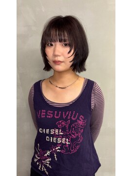 ウェウェ(wewe) ボブ/レイヤーボブ/くびれボブ/ダークパープル/西宮/西宮北口